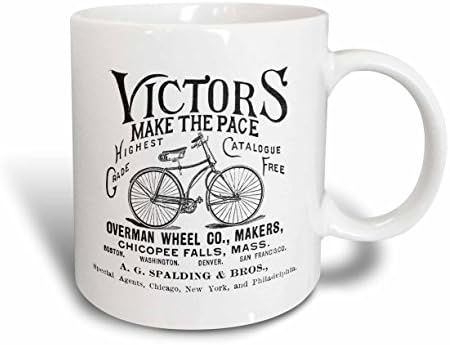 3drose PS Vintage - Victors Bicycles Black and White Vintage - Mugs