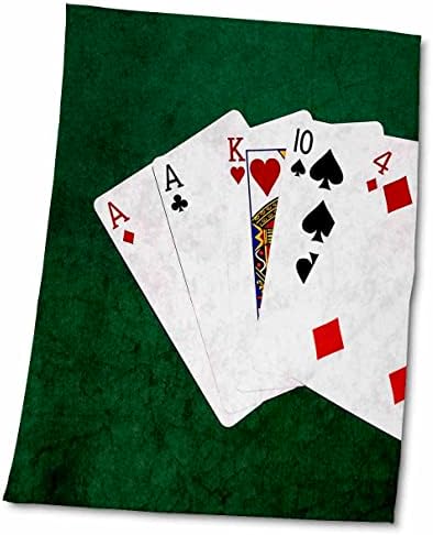 3drose Alexis Photo -Art - Poker Hands - Poker Hands One Pair, Ace - ผ้าเช็ดตัว
