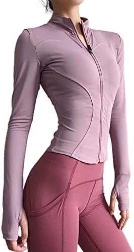 HVEWARM WOMIN SUMMER SUMMER LIGHTWEIGHT Cropped Athletic Zip Up Jackets Jackets Workout Workout Vests Seamless