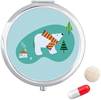 Cartoon Bear Animal Animal Pill Pill Pill Pocket Medicine Storage Box Container Dispenser