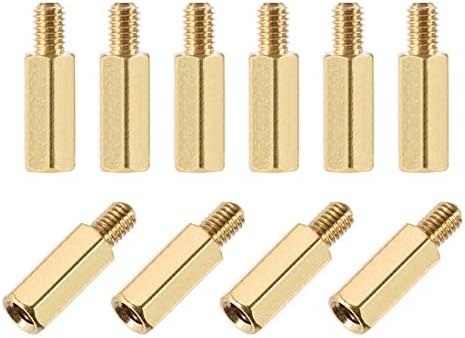 UxCell M4x20mm+6mm Male-Female Brass Hex Hex PCB Motherboard Spacer Standoff สำหรับ FPV Drone Quadcopter, คอมพิวเตอร์และวงจร