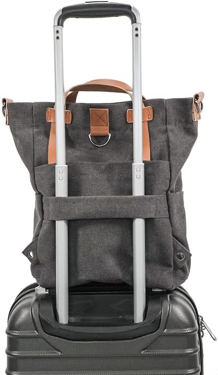 PS Pragma Style Converta Tote Backpack, กระเป๋าเดินทางแปลงสภาพผ้าใบอเนกประสงค์, กระเป๋าเดินทางกระเป๋าเป้ผู้หญิง,