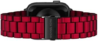 Michael Kors MKS8048 ชุดอุปกรณ์ซ่อมสำหรับ Apple Watch, Men's, Red, Red